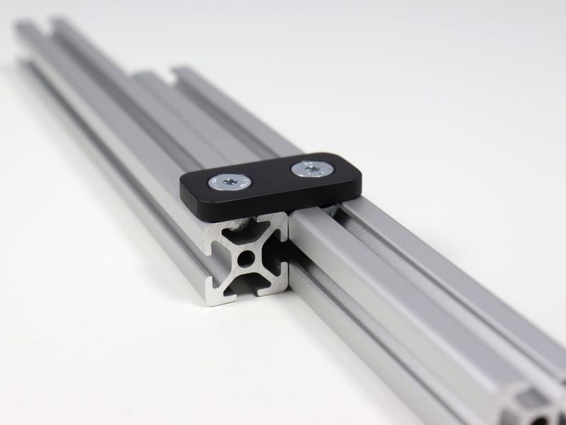 Verbinder für Alu-Profile 20–50 schwarz eloxiert