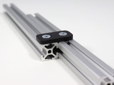 Verbinder für Alu-Profile 20–50 schwarz eloxiert