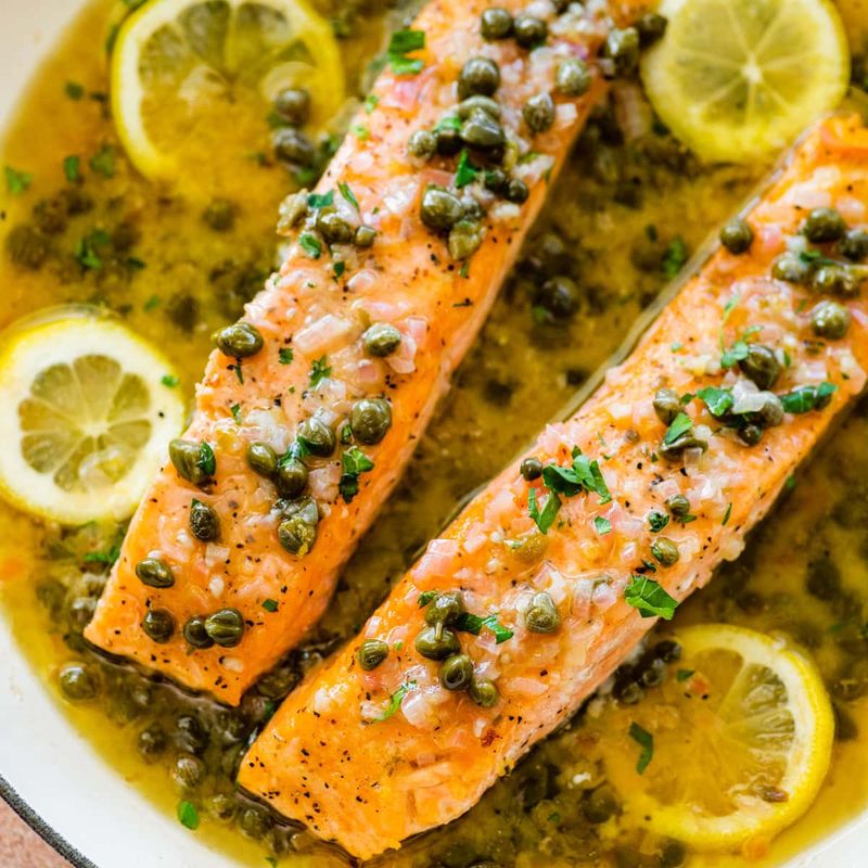 Lemon Capers Salmon Side