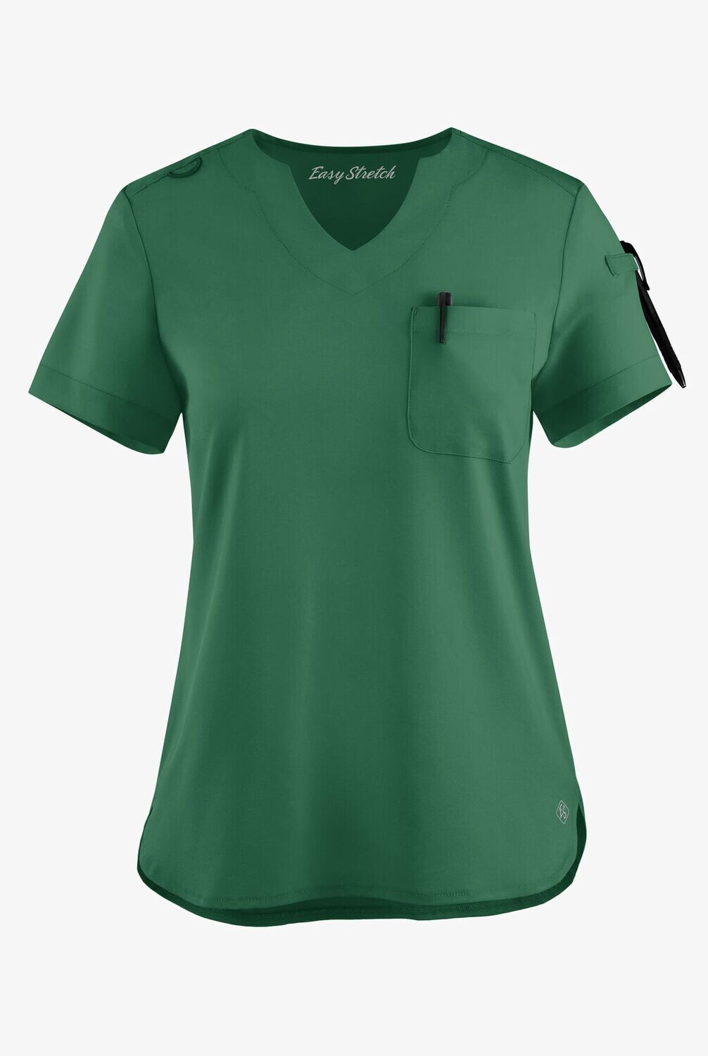 Women&#39;s 4-Pocket V-Neck Scrub Top with Petal Sleeves