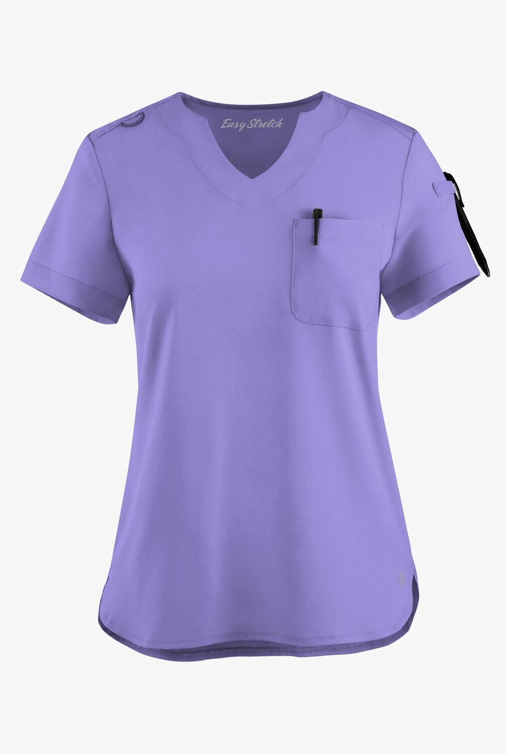 Women&#39;s 4-Pocket V-Neck Scrub Top with Petal Sleeves