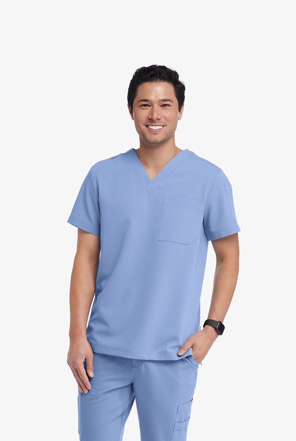Men&#39;s 2-Pocket V-Neck Scrub Top