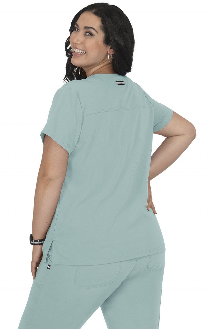 Next Gen Hustle and Heart Women&#39;s 3-Pocket Stretch Scrub Top