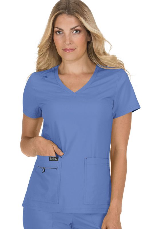 koi Basics Becca Women&#39;s 4-Pocket Stretch Scrub Top