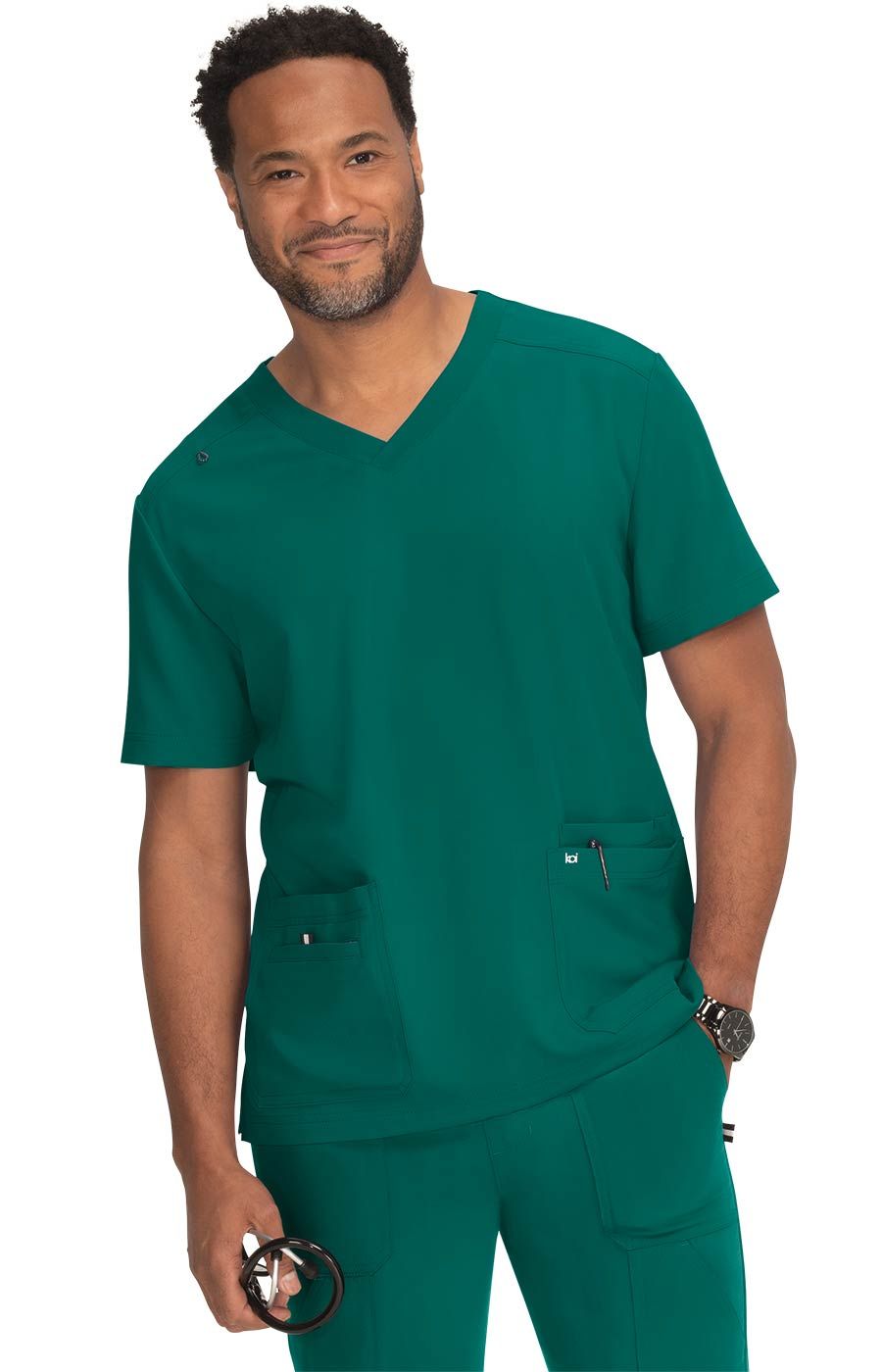 koi Next Gen Free to Be Men&#39;s 4-Pocket Scrub Top