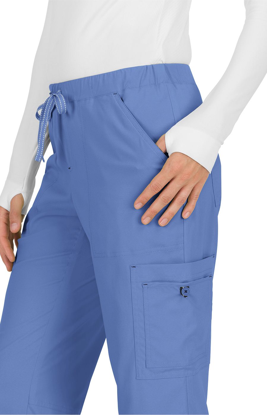 koi Basics Holly Women&#39;s 8-Pocket Stretch Cargo Scrub Pants