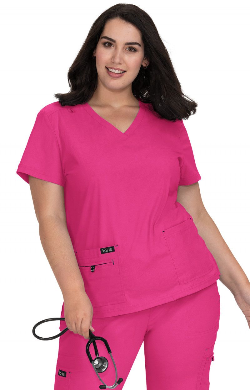koi Basics Becca Women&#39;s 4-Pocket Stretch Scrub Top