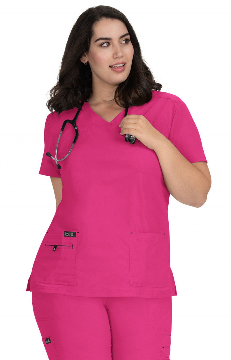 koi Basics Becca Women&#39;s 4-Pocket Stretch Scrub Top