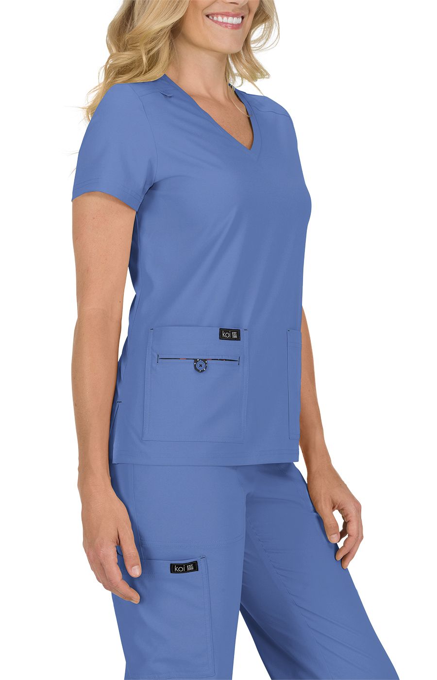 koi Basics Becca Women&#39;s 4-Pocket Stretch Scrub Top