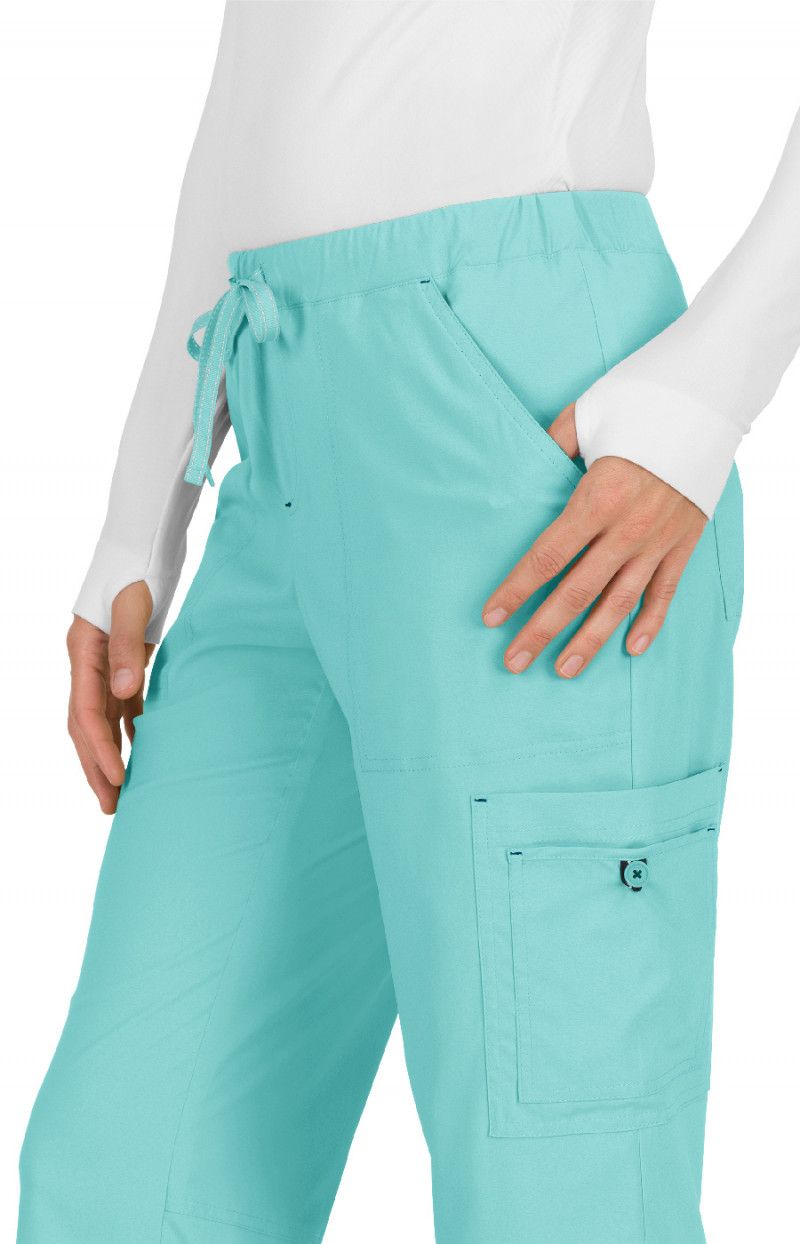 koi Basics Holly Women&#39;s 8-Pocket Stretch Cargo Scrub Pants