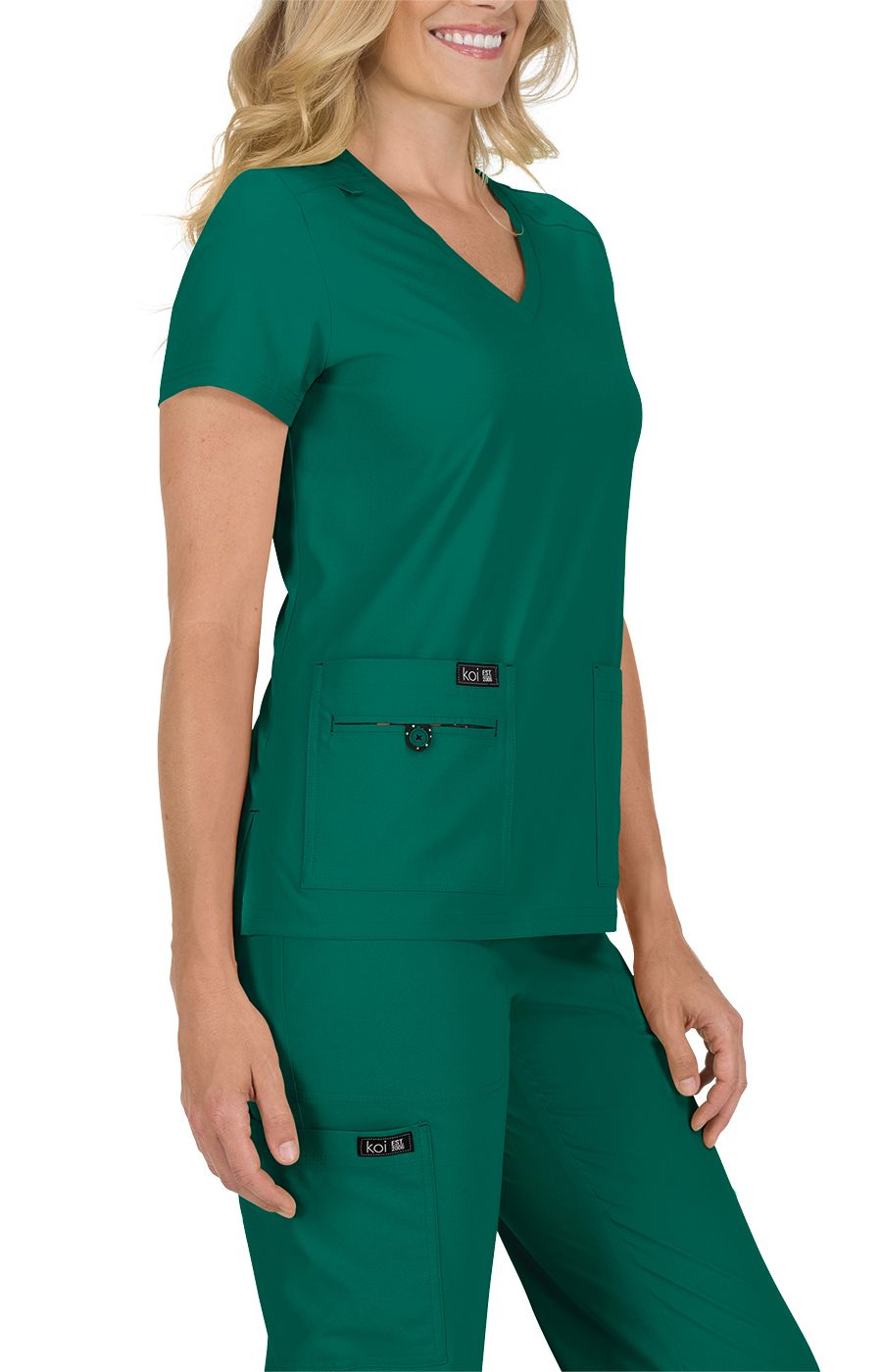 koi Basics Becca Women&#39;s 4-Pocket Stretch Scrub Top