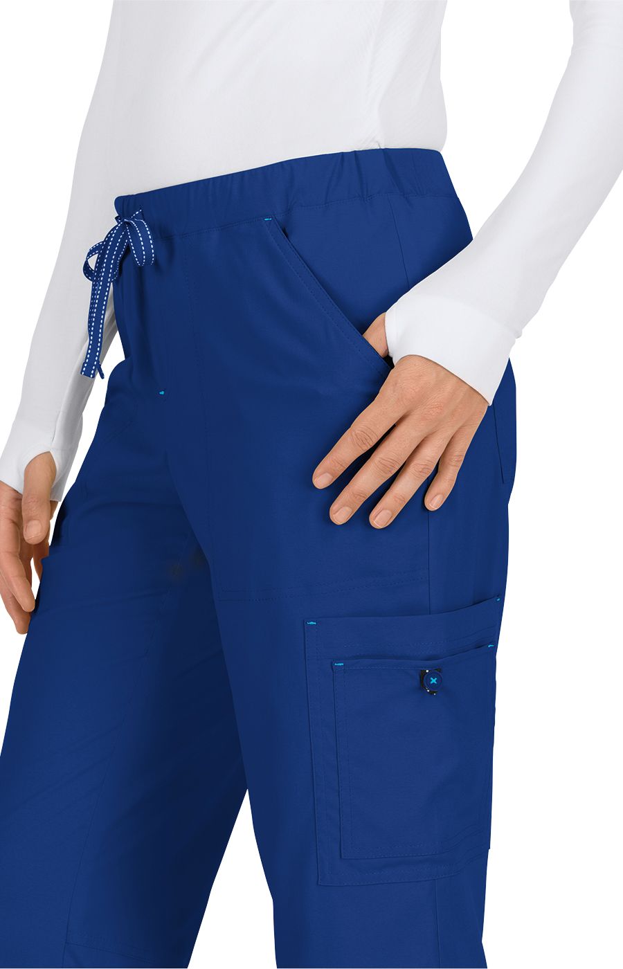 koi Basics Holly Women&#39;s 8-Pocket Stretch Cargo Scrub Pants