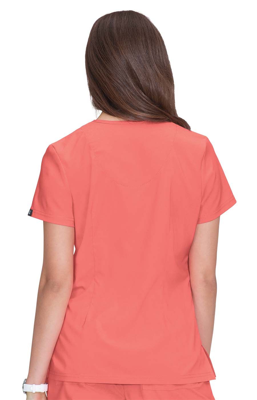 koi Basics Katie Women&#39;s 4-Pocket Mock-Wrap Scrub Top