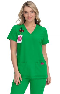 Betsey Johnson Freesia Women&#39;s 3-Pocket Scrub Top