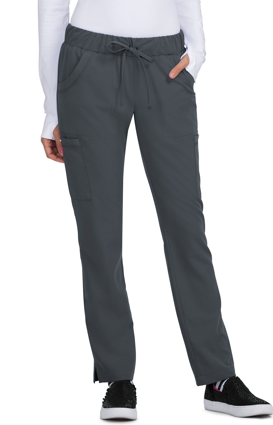 Betsy Johnson Buttercup Women&#39;s 6-Pocket Slim Fit Scrub Pants