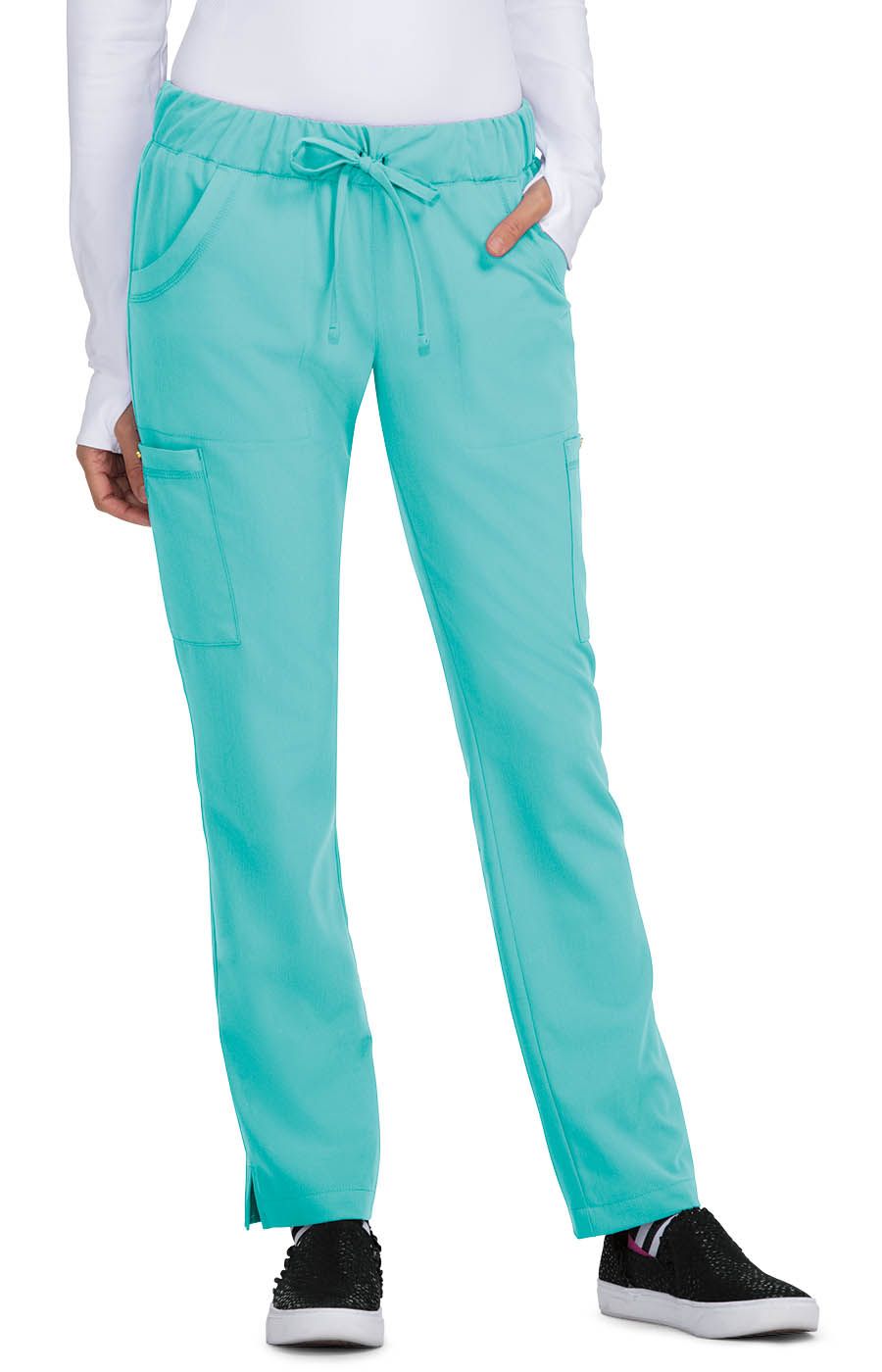 Betsy Johnson Buttercup Women&#39;s 6-Pocket Slim Fit Scrub Pants