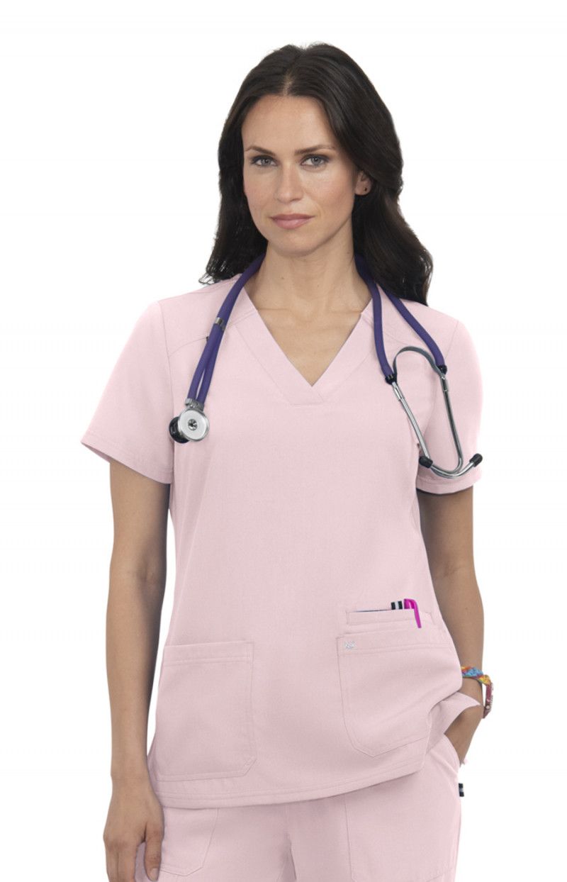 Next Gen Hustle and Heart Women&#39;s 3-Pocket Stretch Scrub Top