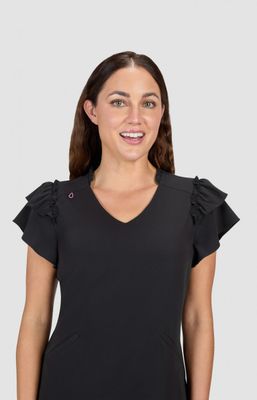 Betsey Johnson Clary Women&#39;s 2-Pocket Scrub Top