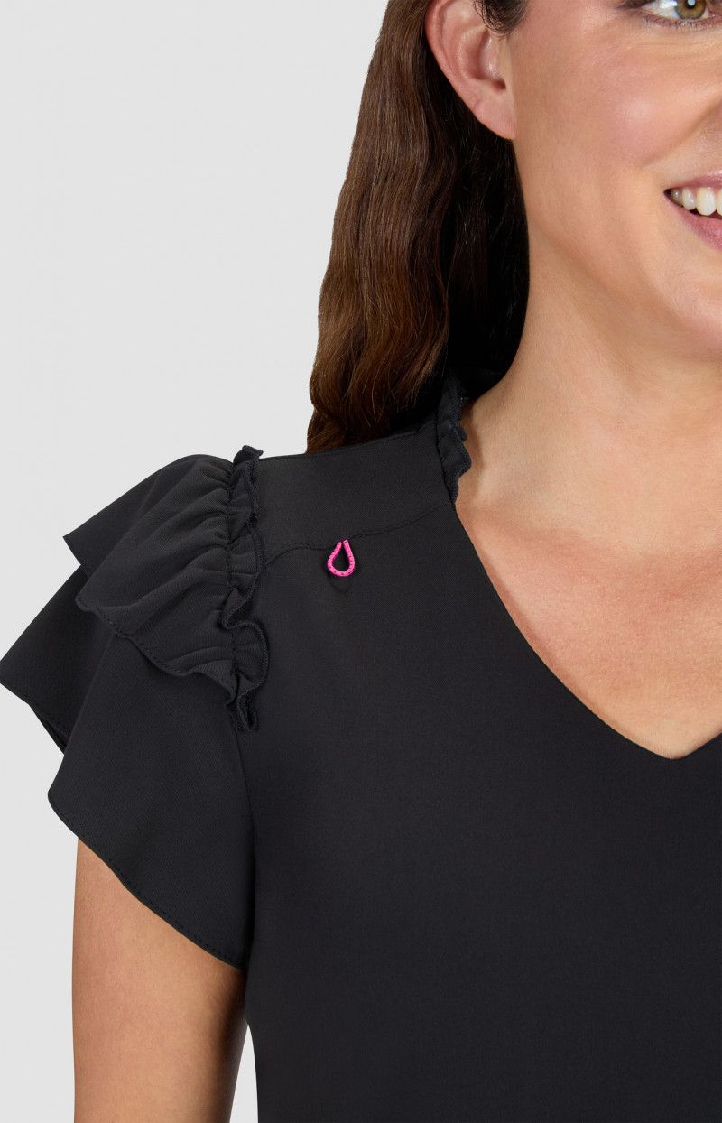 Betsey Johnson Clary Women&#39;s 2-Pocket Scrub Top