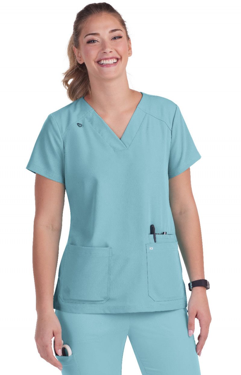 Next Gen Hustle and Heart Women&#39;s 3-Pocket Stretch Scrub Top