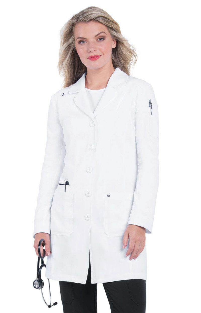 koi Scrubs Essentials Her Everyday Women&#39;s 4-Pocket Stretch Lab Coat