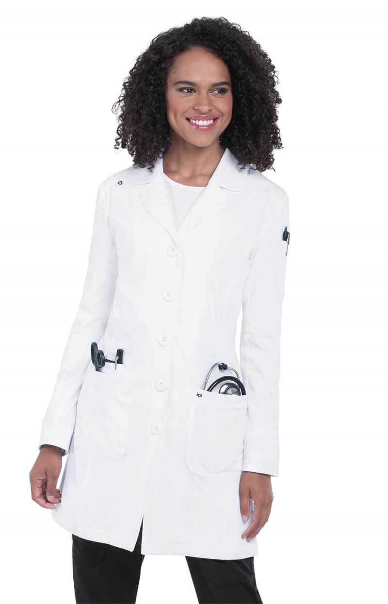 koi Scrubs Essentials Her Everyday Women&#39;s 4-Pocket Stretch Lab Coat