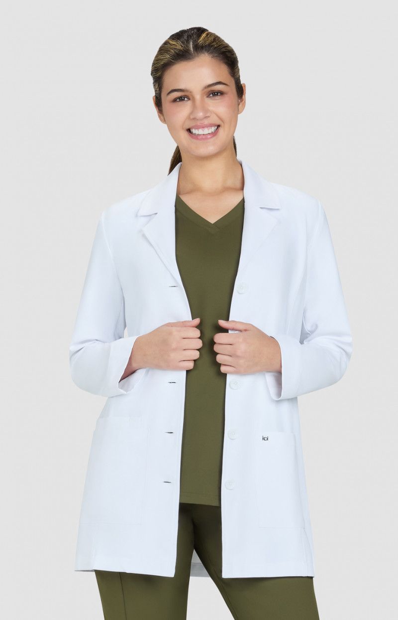 koi Scrubs Essentials Hema Women&#39;s 4-Pocket Stretch Lab Coat