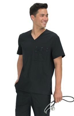 koi Basics Bryan Men&#39;s 1-Pocket Tuck-In Scrub Top
