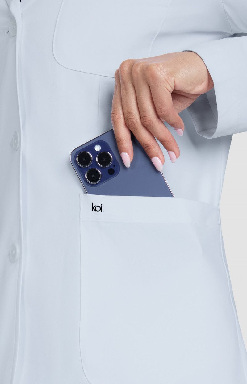 koi Scrubs Essentials Amelia Women’s Water Repellent 5-Pocket Lab Coat