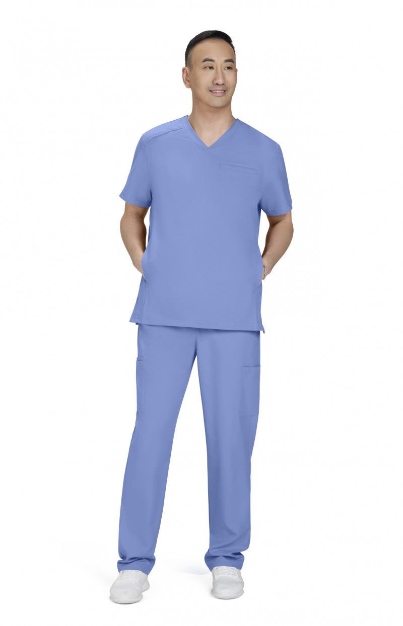 Cureology Stasis Men&#39;s 3-Pocket V-Neck Scrub Top
