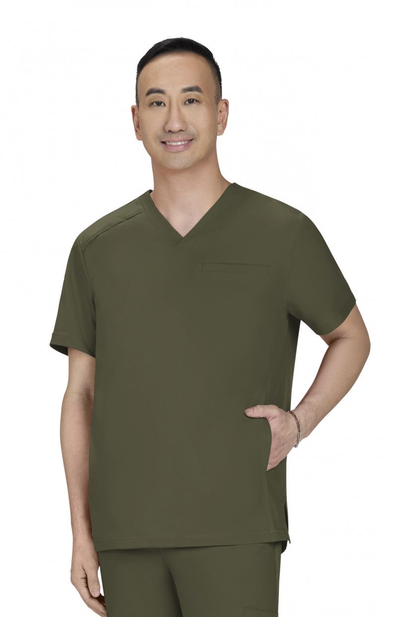 Cureology Stasis Men&#39;s 3-Pocket V-Neck Scrub Top