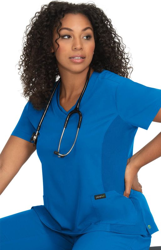 Planet koi Longevity Women&#39;s 2-Pocket Eco-Friendly Scrub Top