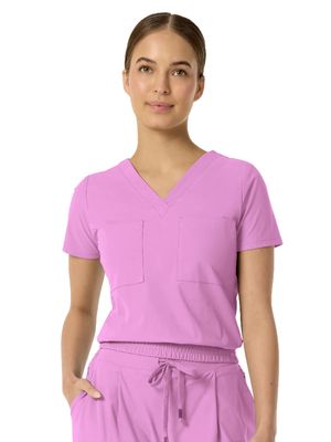 Women&#39;s Two-Pocket CELINE Tuck Band V-Neck Top