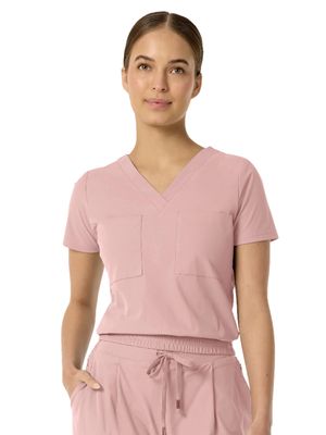 Women&#39;s Two-Pocket CELINE Tuck Band V-Neck Top