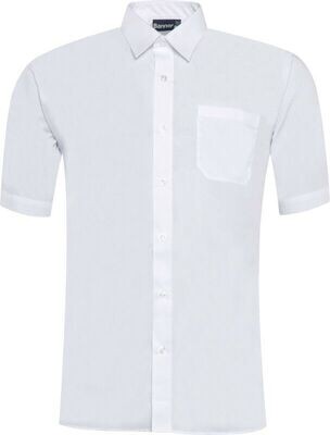 White Short Sleeved Shirts - Collar 14.5 to 17.5