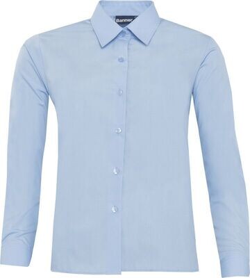 Blue Long Sleeved Blouse- Chest 38-48