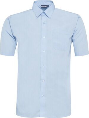 Blue Short Sleeved Shirts - Collar 14.5 to 17.5