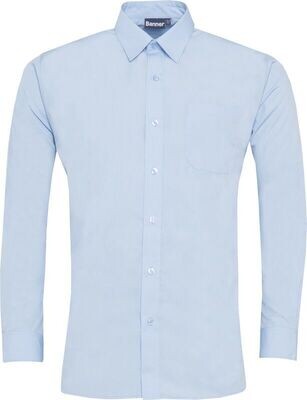 Blue Long Sleeved Shirts - Collar 14.5 to 17.5