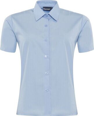 Blue Short Sleeved Blouse- Chest 38-48