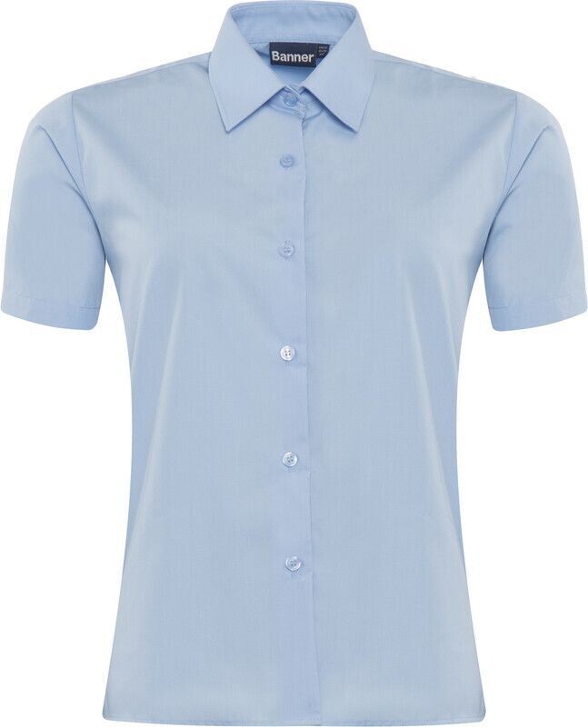 Blue Short Sleeved Blouse- Chest 22-36