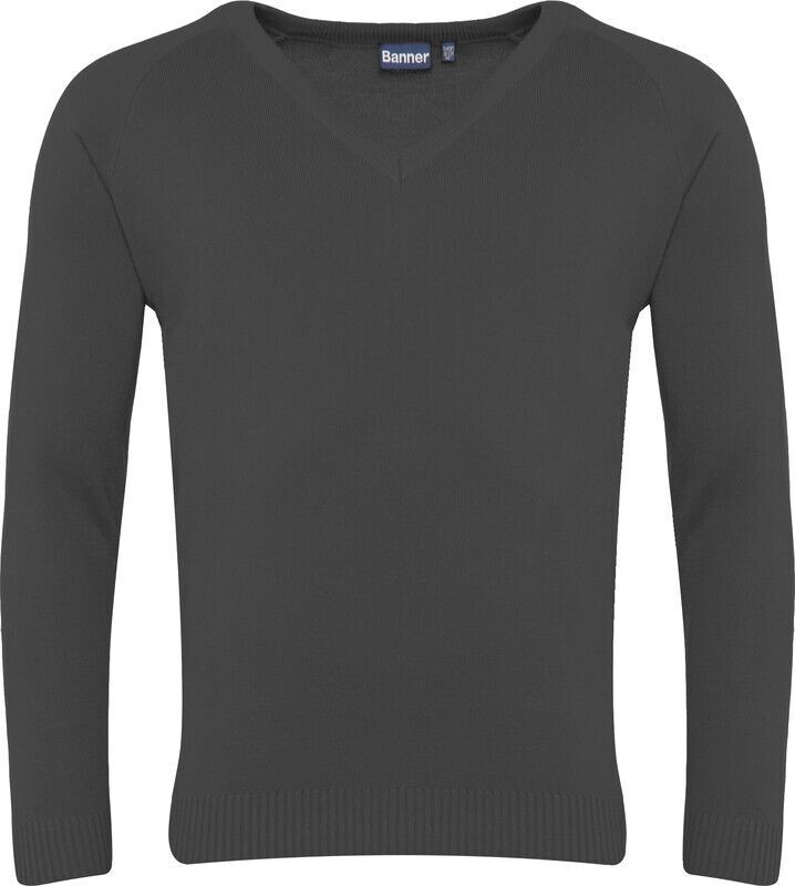 Grey V Neck Jumper