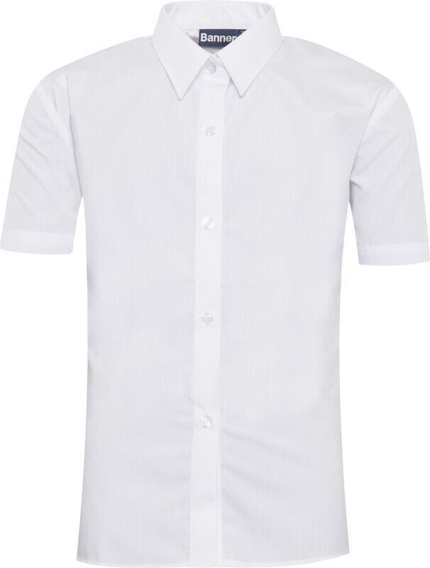 White Short Sleeved Blouse- Chest 22-36