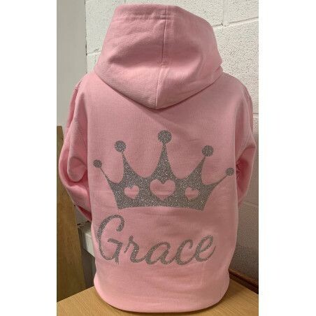 Glitter Crown Printed Hoodie