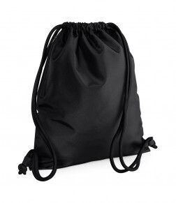 Personalised Thick String Gymsac, Colour: Black/Black