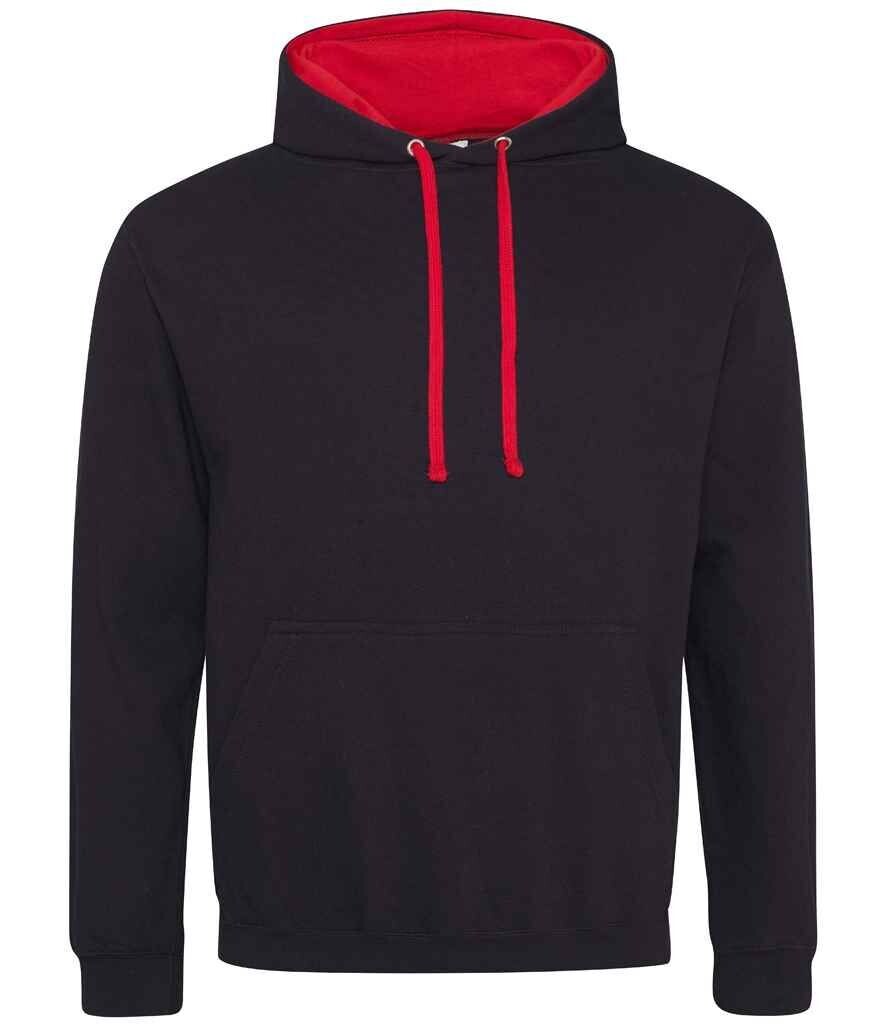 Blackfirs Leavers Hoodies- Adult Sizes, Colour: Jet Black/ Fire Red