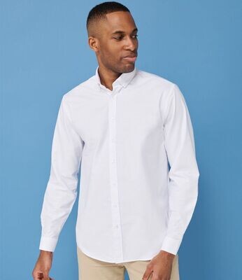 AKRFC Henbury Modern Long Sleeve Slim Fit Oxford Shirt