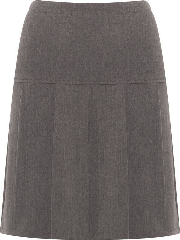 Grey pleated Zipped  Skirt