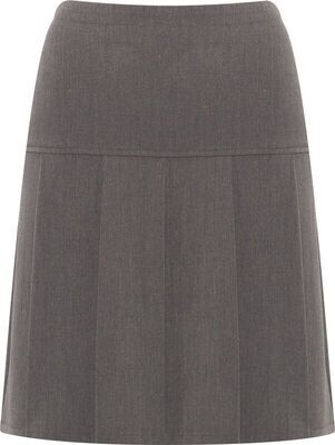 Grey pleated Zipped  Skirt