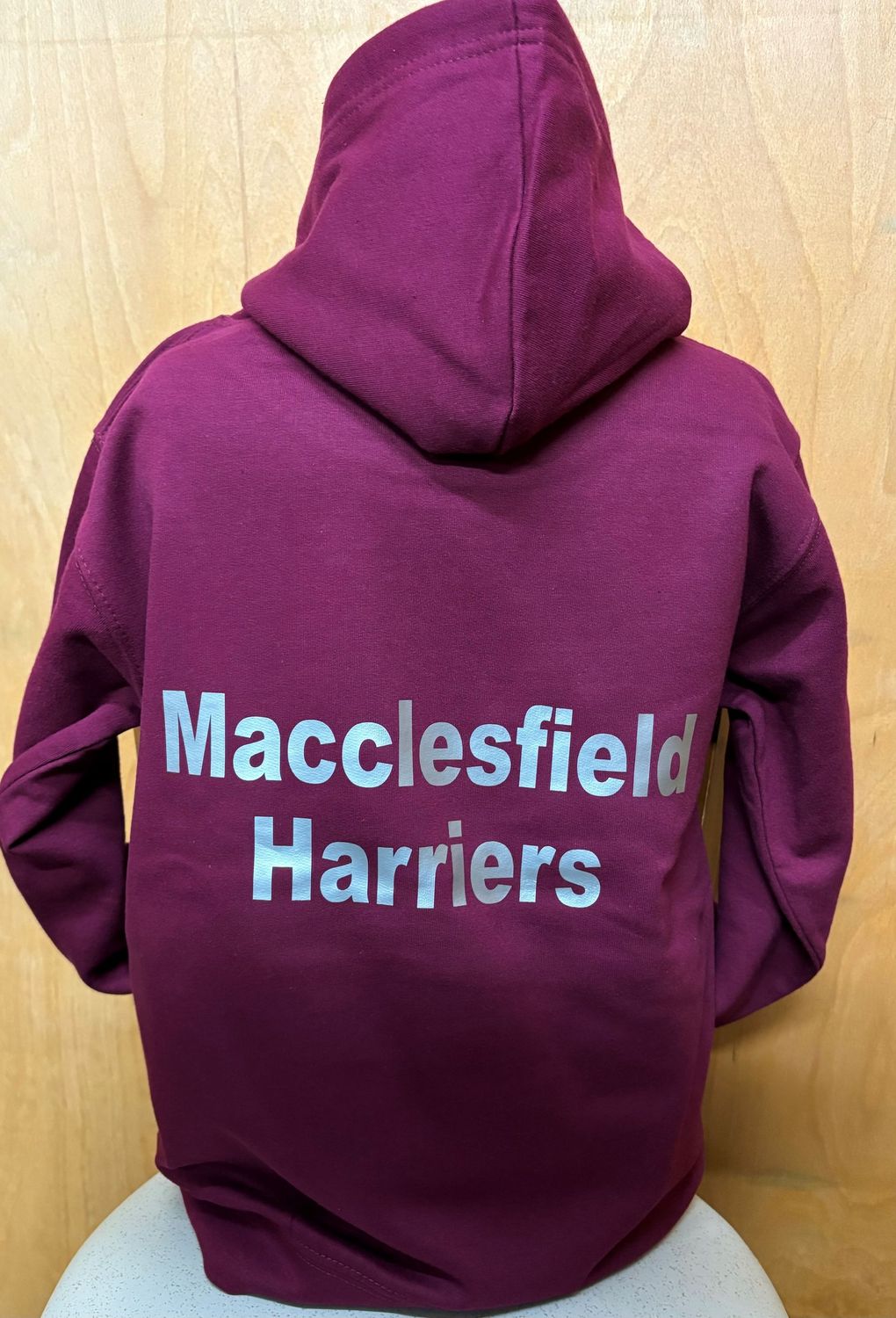 Macclesfield Harriers Adults Hoodie, Back Print: Macclesfield Harriers