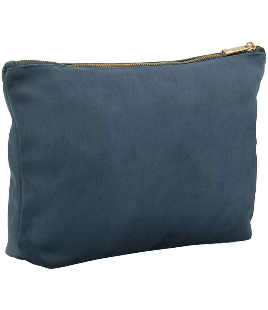 Boutique Velvet Accessory Pouch, Colour: Blue Topaz